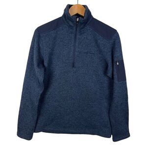 Eddie Bauer Fleece Half Zip Pullover Gorpcore Hiking Dark Blue men’s size S